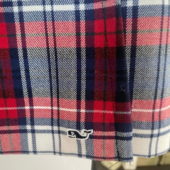 Vineyard Vines girls 8 faux wrap plaid wool skirt classic red blue uniform - Picture 3 of 9
